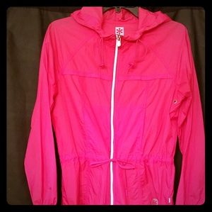 Hot pink old navy rain windbreaker